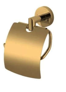 Uchwyt na papier toaletowy z klapką do łazienki hotelowej DS-CLASS GOLD