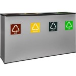 Eko-stacja na odpady, śmieci z segregacją 4 x 60L DS-STATION IV
