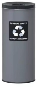 Kosz na śmieci 45L na odpady zmieszane - segregacja odpadów DS-ECO