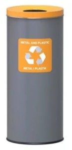 Kosz na śmieci 45L na plastik i metal - segregacja odpadów DS-ECO