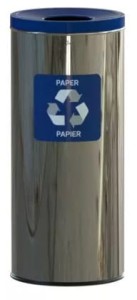 Kosz na śmieci 45L stal nierdzewna na papier - segregacja odpadów DS-ECO