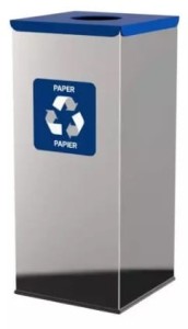 Kosz na śmieci 60L stal nierdzewna na odpady papier - segregacja odpadów DS-PRESTIŻ 
