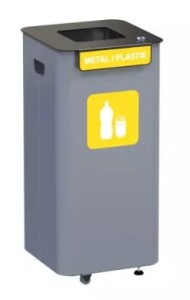 Kosz na odpady, śmieci 70 L do segregacji odpadów mobilny DS-MODULAR