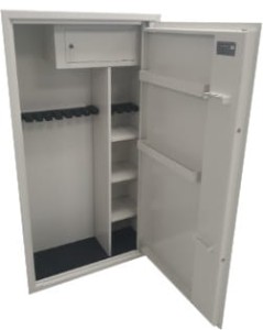 Szafa na broń długą aż 10 jednostek  Novcan 14/P Klasa S1 ze skarbczykiem i ruchoma przegrodą G3/S1/14/P