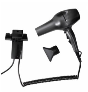 Suszarka do włosów do łazienki hotelowej  DSPROHOTELS BONZ+S 2000W BLACK