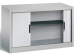 Szafa żaluzjowa 72x120x42  na dokumenty z półkami, dostawna, drzwi przesuwne, metalowa 3253-00