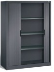 Szafa żaluzjowa 166x120x42 na dokumenty z półkami, średnia, drzwi przesuwne, metalowa 3213-00 