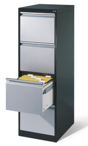 Szafa kartotekowa 4 szuflady na dokumenty, teczki wiszące format A4 1-96024-001