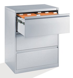 Szafa kartotekowa 2 rzędy w 3 szufladach na dokumenty, teczki wiszące format A4 12923-312