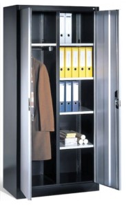 Szafa biurowa z częścią na odzież 195x93x50, gabinetowa na dokumenty, teczki 9280-30