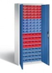 Szafa z 108 pojemnikami 169x700x30  ocynkowane półki 133413-210