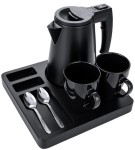 Zestaw powitalny do pokoju hotelowego, czajnik z tacą na filiżanki, DSTRAVELER BLACK II