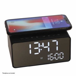 Radiobudzik z ładowaniem bezprzewodowym smartphone  (budzik, radio) hotelowy DSWAVE